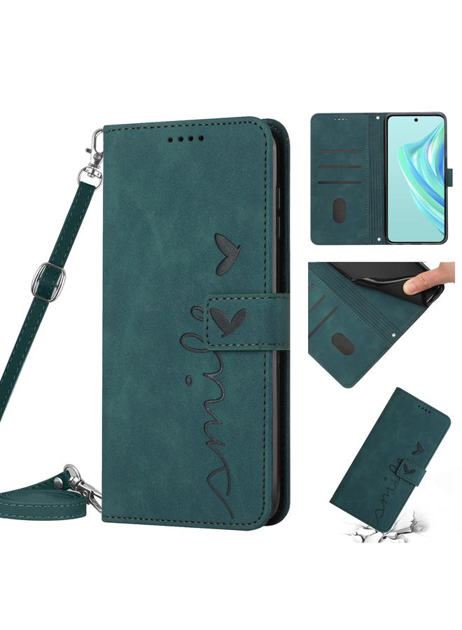 اس-توب جراب هاتف Infinix Zero 20 مصنوع من الجلد بتصميم قلب مع حبل تعليق - Image 1