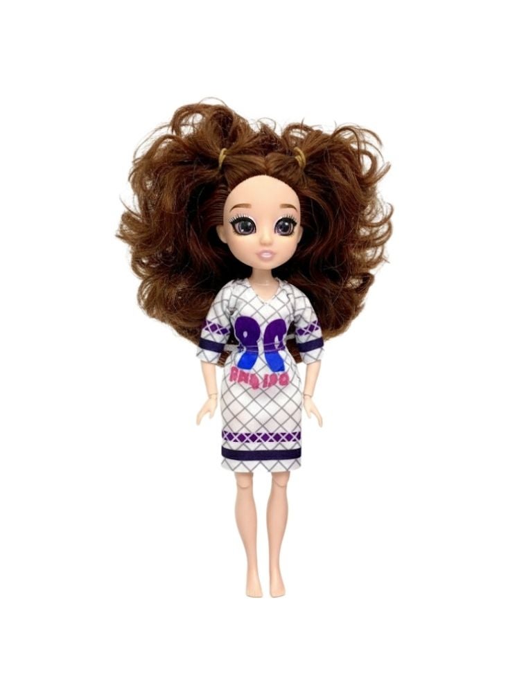 Premium Blue & Pink Fashion Doll Makeover Toy with Color-Change Outfit and Styling Accessories - Image 1