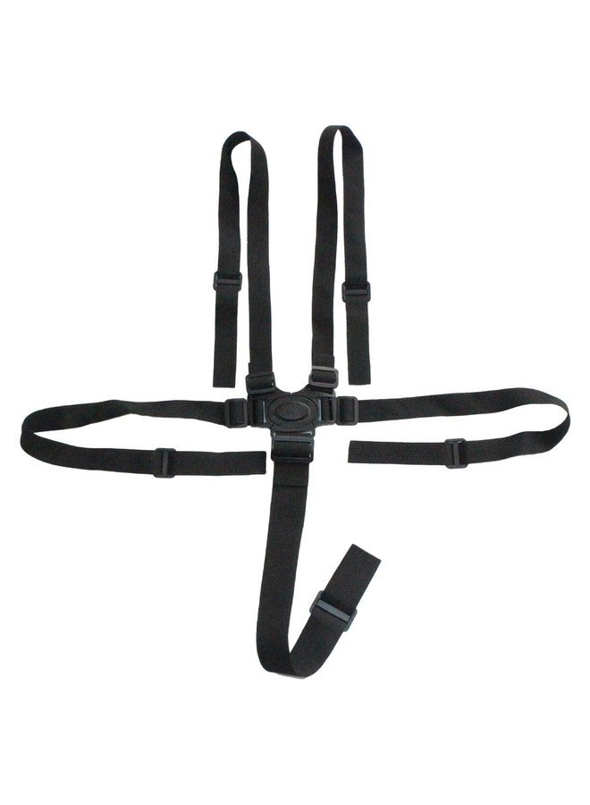 PCTC Universal 5 Point Harness Belt Safety Harness Seat Belt for Child Kid, Adjustable Harness Strap for High Chair and Pushchair, Stroller Harness, Black - Image 1