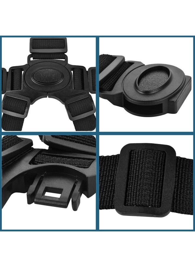 PCTC Universal 5 Point Harness Belt Safety Harness Seat Belt for Child Kid, Adjustable Harness Strap for High Chair and Pushchair, Stroller Harness, Black - Image 2
