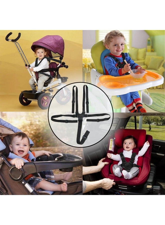 PCTC Universal 5 Point Harness Belt Safety Harness Seat Belt for Child Kid, Adjustable Harness Strap for High Chair and Pushchair, Stroller Harness, Black - Image 4
