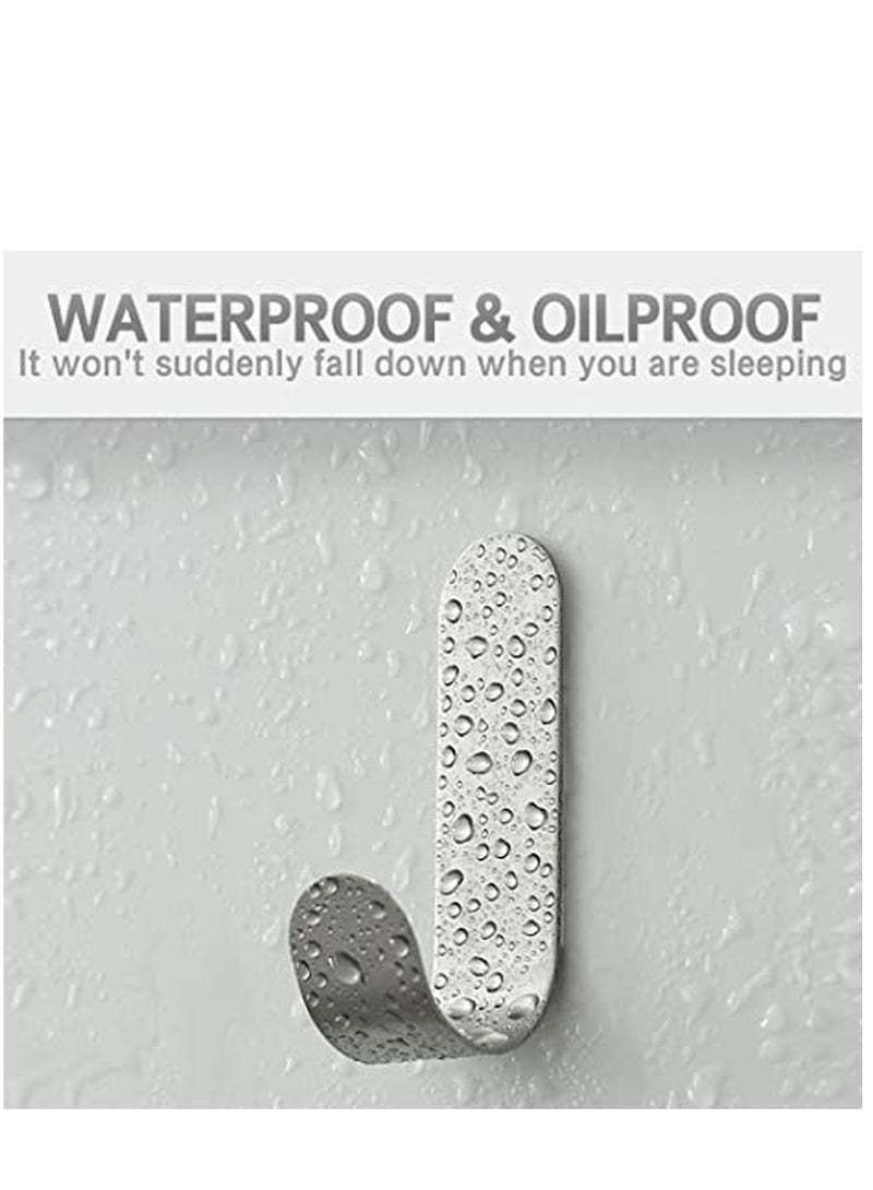 KASTWAVE خطافات لاصقة خطافات جدارية 16 عبوة خطافات حائط من الفولاذ المقاوم للصدأ ثقيلة الوزن لرفع المعاطف وأدوات المطبخ وأردية الحمام ومناشف الحمام وحقائب المعاطف وأضواء الحفلات - Image 5