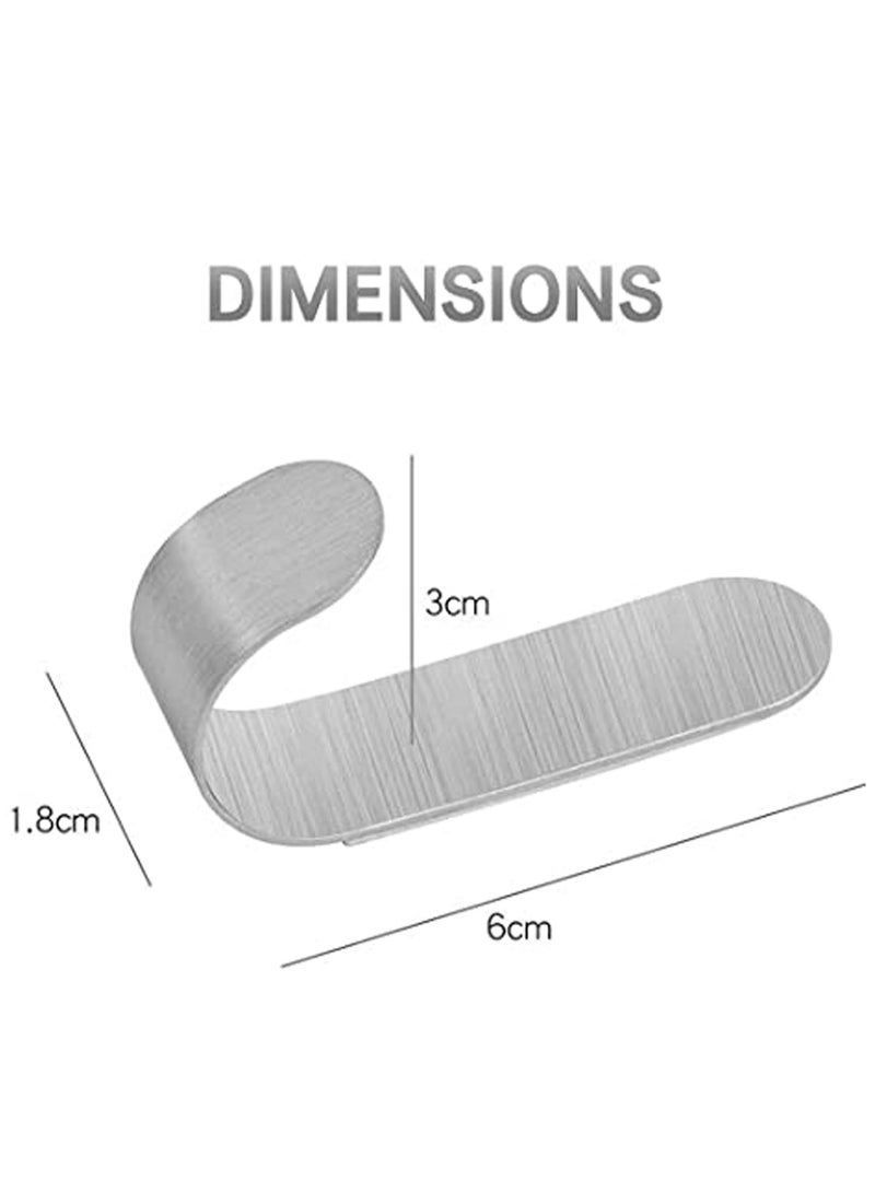 KASTWAVE خطافات لاصقة خطافات جدارية 16 عبوة خطافات حائط من الفولاذ المقاوم للصدأ ثقيلة الوزن لرفع المعاطف وأدوات المطبخ وأردية الحمام ومناشف الحمام وحقائب المعاطف وأضواء الحفلات - Image 4
