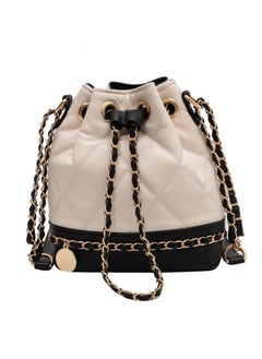 Drawstring Shoulder Bucket Bag For Women Ladies Chain Detail Crossbody Bags
