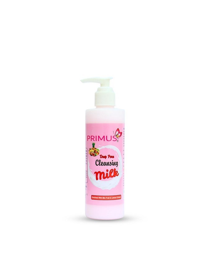 Primus Mix Fruit Cleansing Milk Enriched With Vitamin C & Lemon Extracts | Ultra Clean & Refreshing | Cleansing Milk For Face Makeup Remover | 250 ml - Image 1