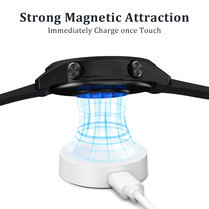 Mugust Charger for Huawei Watch GT4/GT3/GT3 Pro/GT2 Pro/Watch 4/4 Pro/3/3 Pro/Ultimate/GT Runner, Replacement USB Charging Cable for Smart Watch Accessories(White) - Image 4