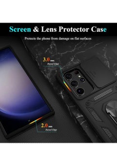 SH PROTECT TOUCH Shockproof Case Cover For Galaxy S24 Ultra With Camera Cover And Stand Kickstand Ring Military Grade Cover With Magnetic Kickstand Protective Case Kickstand Case  - Image 2