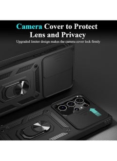 SH PROTECT TOUCH Shockproof Case Cover For Galaxy S24 Ultra With Camera Cover And Stand Kickstand Ring Military Grade Cover With Magnetic Kickstand Protective Case Kickstand Case  - Image 3