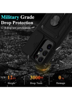 SH PROTECT TOUCH Shockproof Case Cover For Galaxy S24 Ultra With Camera Cover And Stand Kickstand Ring Military Grade Cover With Magnetic Kickstand Protective Case Kickstand Case  - Image 5