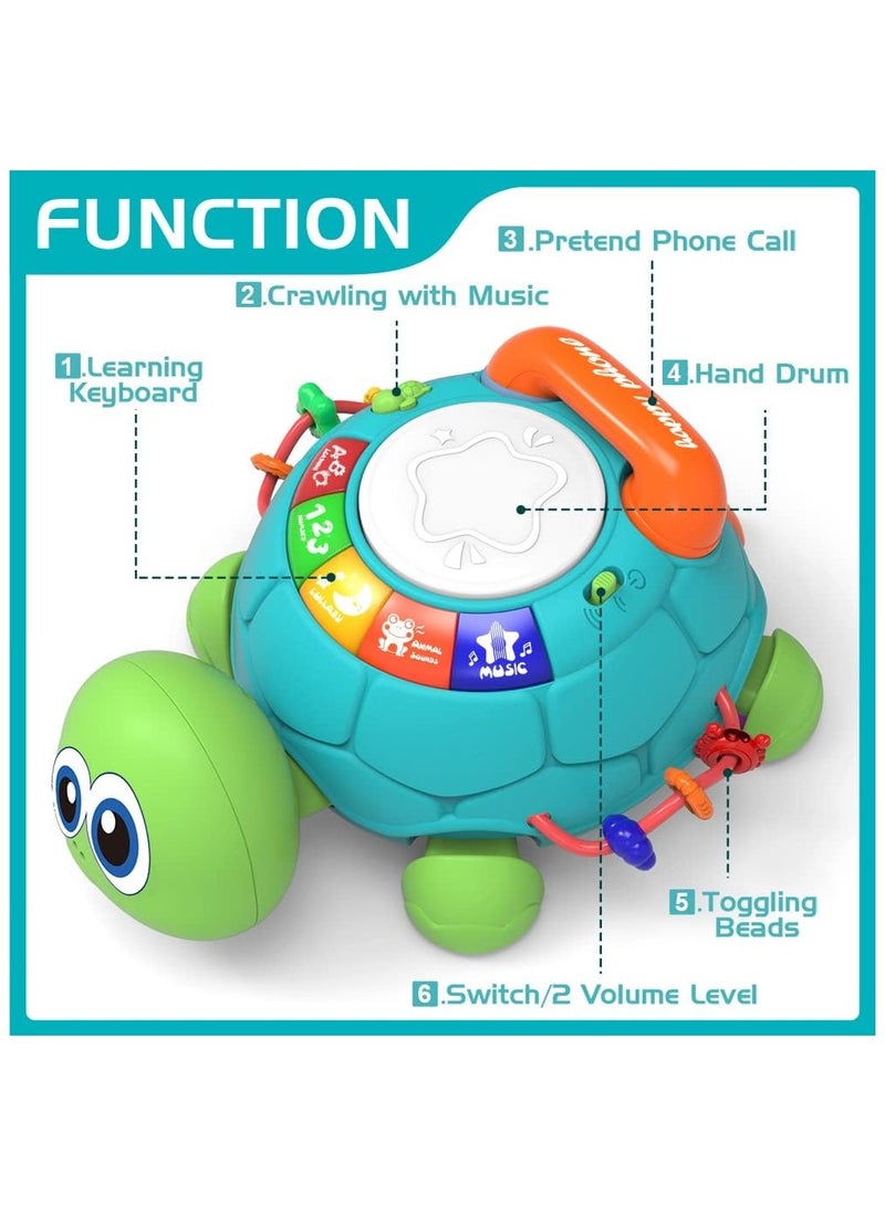 Baby Toys 6 to 12 Months, Musical Turtle Crawling Baby Toys for 12-18 Months, Early Learning Educational Toy with Light  Sound, Birthday Toy for Infant Toddler Boy Girl 7 8 9 10 11 month 1-2 Year Old - Image 2