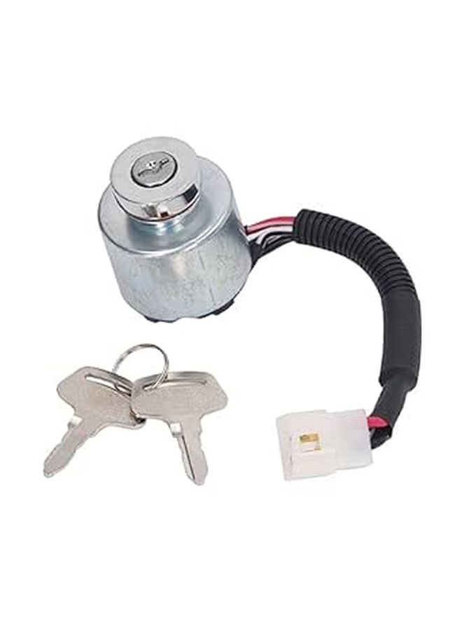 6 TERMINAL 2 POSITION IGNITION START SWITCH FOR KUBOTA B1550D B1750D B1750E B2150D TRACTOR WITH BRASS TERMINAL ZINC ALLOY BODY REPLACEMENT - Image 1