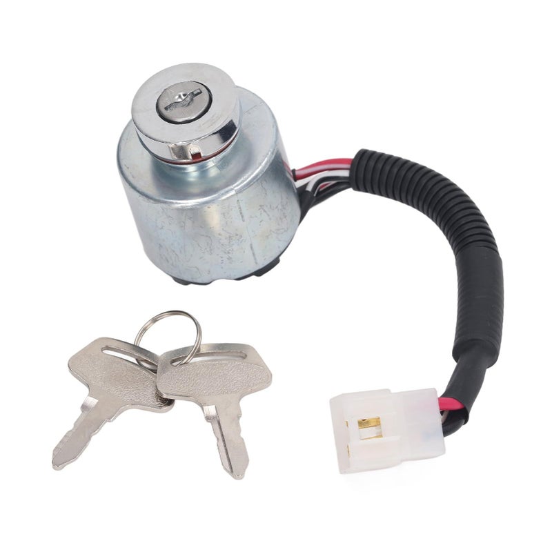 6 TERMINAL 2 POSITION IGNITION START SWITCH FOR KUBOTA B1550D B1750D B1750E B2150D TRACTOR WITH BRASS TERMINAL ZINC ALLOY BODY REPLACEMENT - Image 2