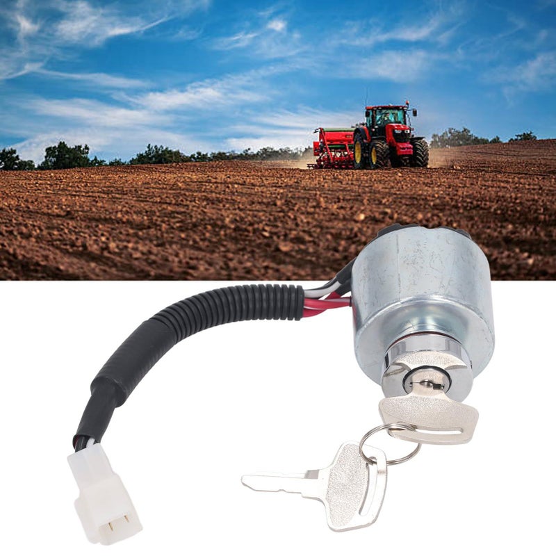 6 TERMINAL 2 POSITION IGNITION START SWITCH FOR KUBOTA B1550D B1750D B1750E B2150D TRACTOR WITH BRASS TERMINAL ZINC ALLOY BODY REPLACEMENT - Image 5