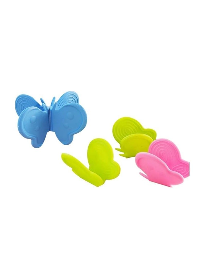 Butterfly Shape Magnetic Silicone Gloves Set Heat Resistant Pot Holder Pan Holder Utensil Handle for Oven Kitchen Home Tools Camping Decor - Image 1