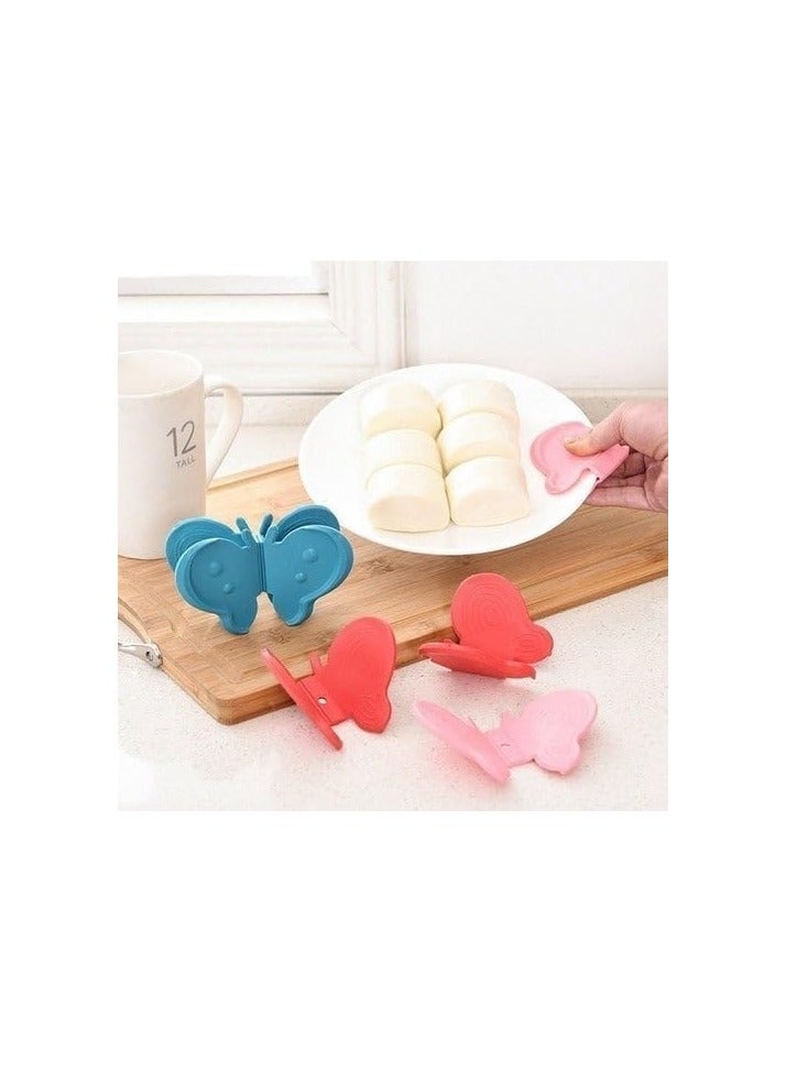 Butterfly Shape Magnetic Silicone Gloves Set Heat Resistant Pot Holder Pan Holder Utensil Handle for Oven Kitchen Home Tools Camping Decor - Image 2