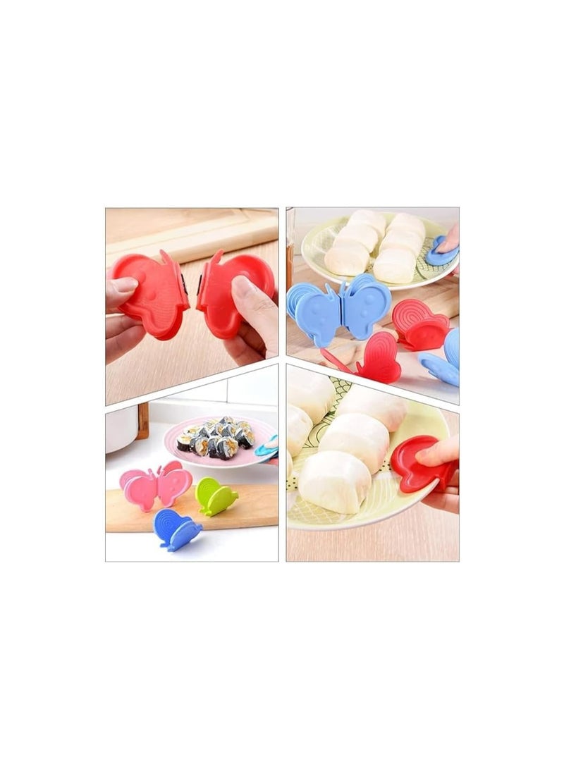 Butterfly Shape Magnetic Silicone Gloves Set Heat Resistant Pot Holder Pan Holder Utensil Handle for Oven Kitchen Home Tools Camping Decor - Image 4