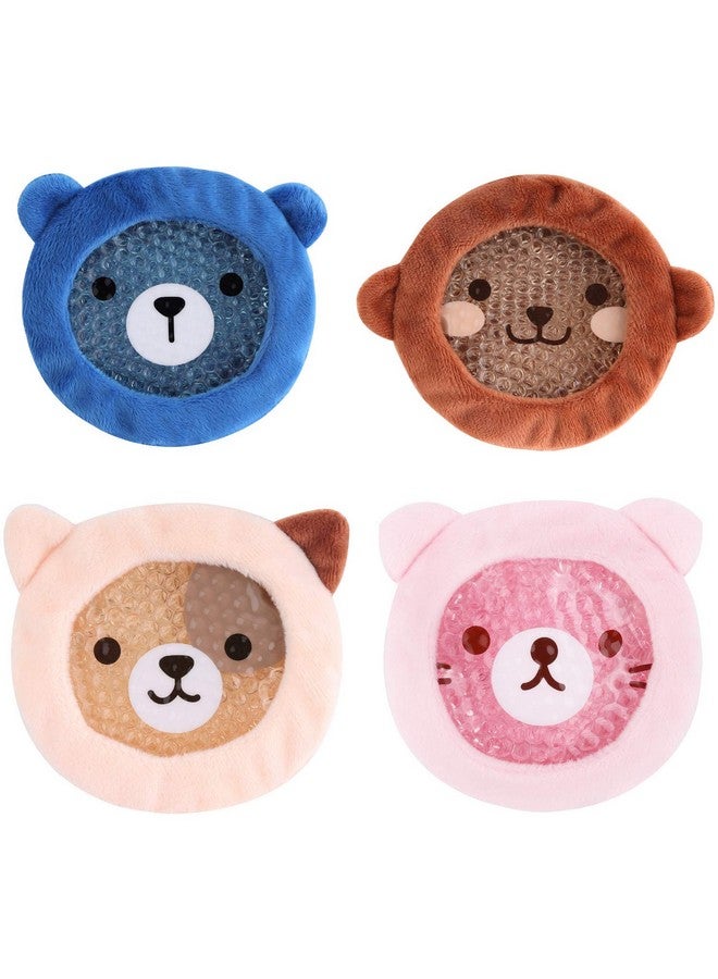 FOMI Premium Kids Hot Cold Ice Packs | 4 Pack | Soft Colorful Sleeves | Fun Animal Designed Children Gel Bead Wrap | Pain Relief For Kids Boo Boos, Fever, Wisdom Teeth, Tired Eyes, Headaches - Image 1