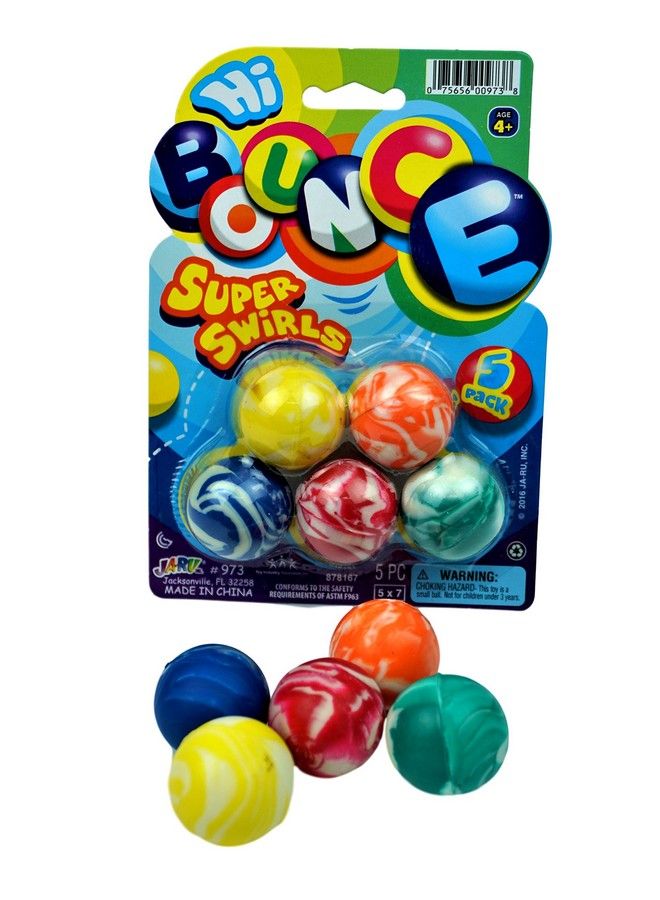 Ja-Ru Bouncy Balls Superballs Super Hi Bounce (1 Pack 5 Balls Each) Fidget Bouncy Ball Small Toys Party Favors For Kids Toy Racketball Bulk Kids Prize Premium Giveaways Gift Includes Sticker 9731P - Image 3