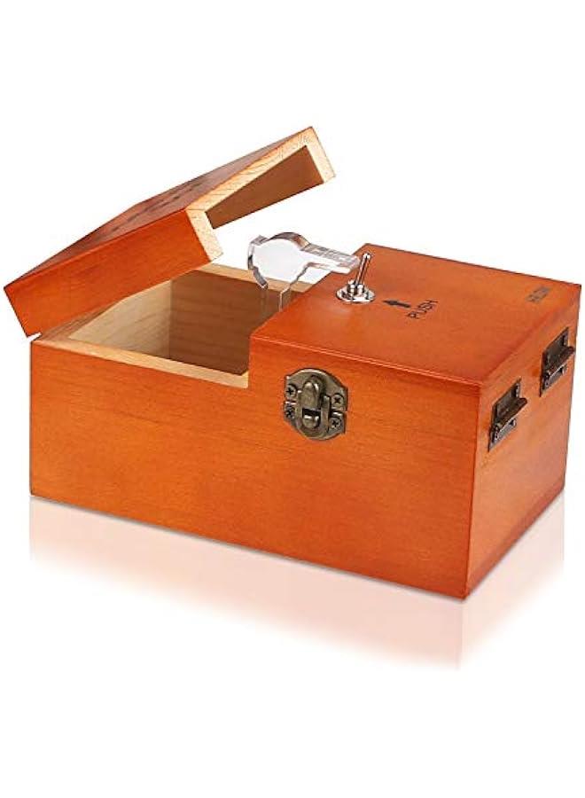 Useless Box with Surprises Wooden Useless Box Fully Assembled Toy for Adults and Children  - Image 2