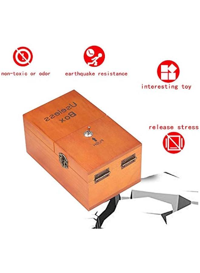 Useless Box with Surprises Wooden Useless Box Fully Assembled Toy for Adults and Children  - Image 3