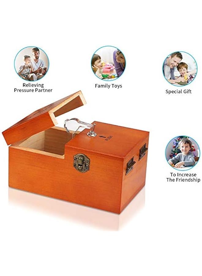 Useless Box with Surprises Wooden Useless Box Fully Assembled Toy for Adults and Children  - Image 5