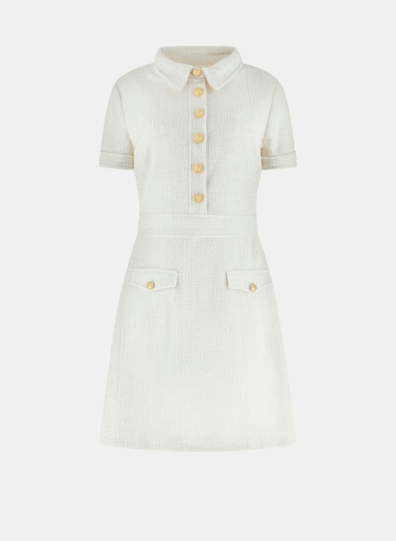 GUESS Tamara Belted Tweed Mini Dress  - Image 5