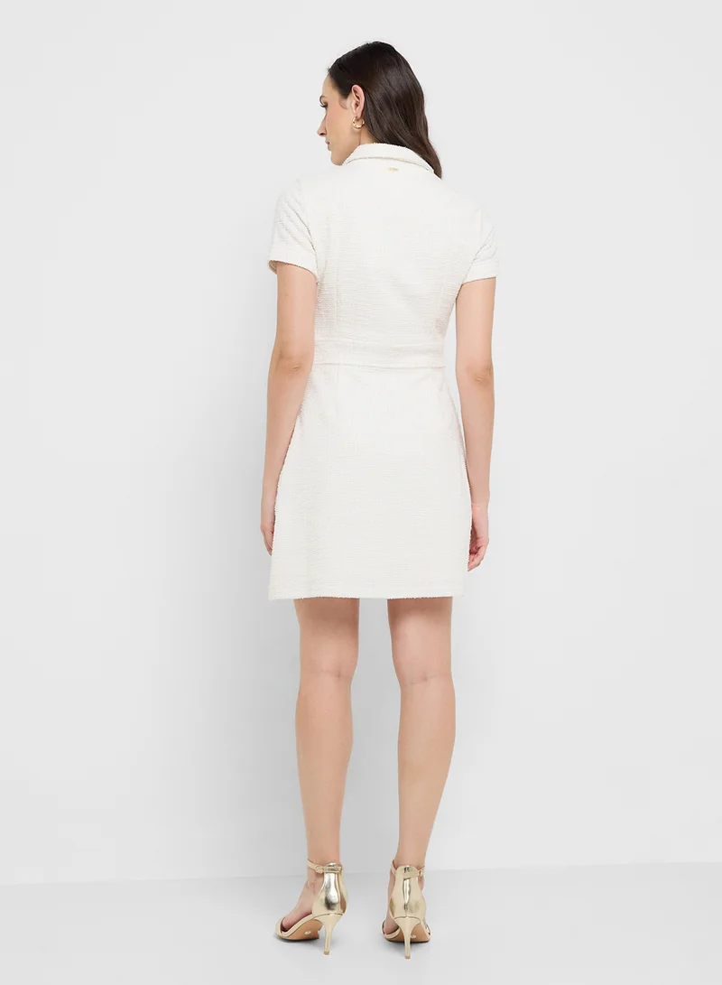 جس Tamara Belted Tweed Mini Dress