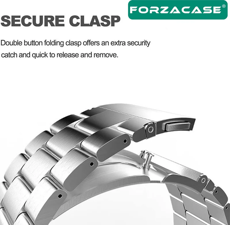 فورزاكاس 20 mm Metal Band Strap for Smart Watches - FC142