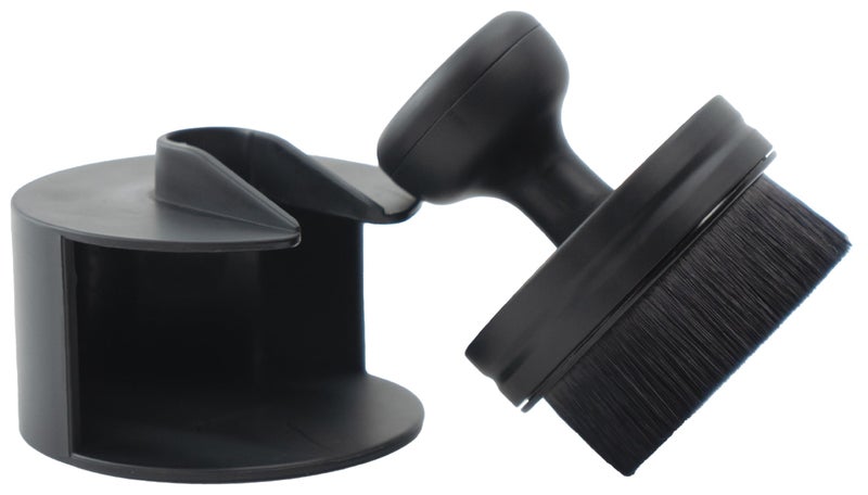 VIKING Tire Shine Applicator Brush, Automotive Tire Dressing Applicator Brush, Storage Stand Included for Detailing and Car Wash Kit, Black, 2.3 Inch Diameter - Image 1