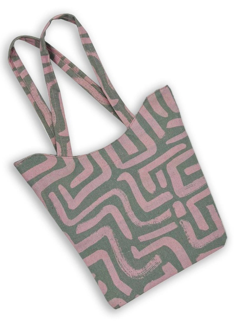 Gharibo Bags casual printed linen tote bag W230001A 