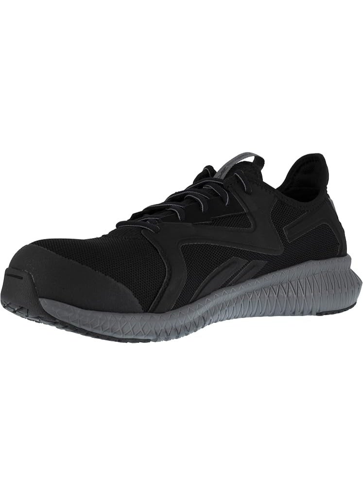 Reebok Work حذاء سلامة للرجال بمقدمة مركبة خفيف الوزن وجيد التهوية أسود ورمادي RB4064 - Image 3