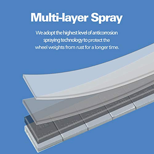 CKAuto 1/4oz, 0.25oz, Grey, Adhesive Stick on Wheel Weights, EasyPeel Type. Cars, Trucks, SUVs, Motorcycles, RC Cars. Low Profile, 12oz/Box, U.S. OEM Quality, (48pcs) - Image 4