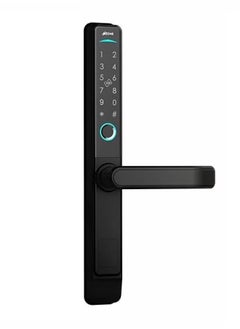 Ozone OZ FDL 33 SL STD Narrow Style Smart Door Lock Suitable for UPVC | PVC Swing Door with Fingerprint | RFID, PIN Access & Manual Key Access | Matt Black Finish | By Ozone India 