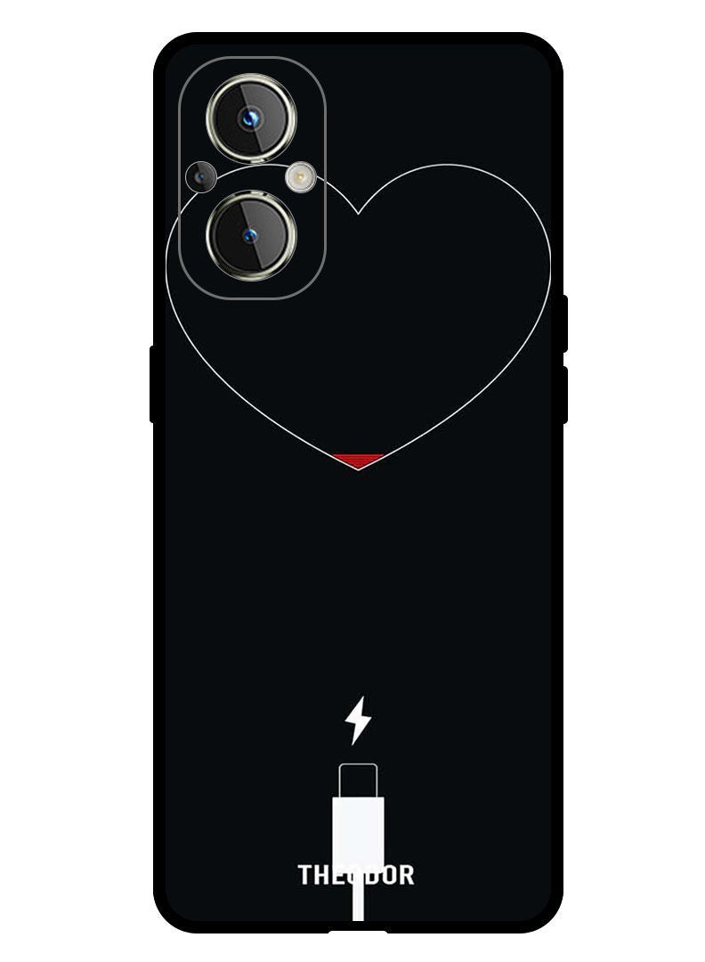 Theodor Protective Case Anti Scratch Shock Proof Bumper Cover For Oppo Reno 7 Z 5G Heart Battery Low - Image 1