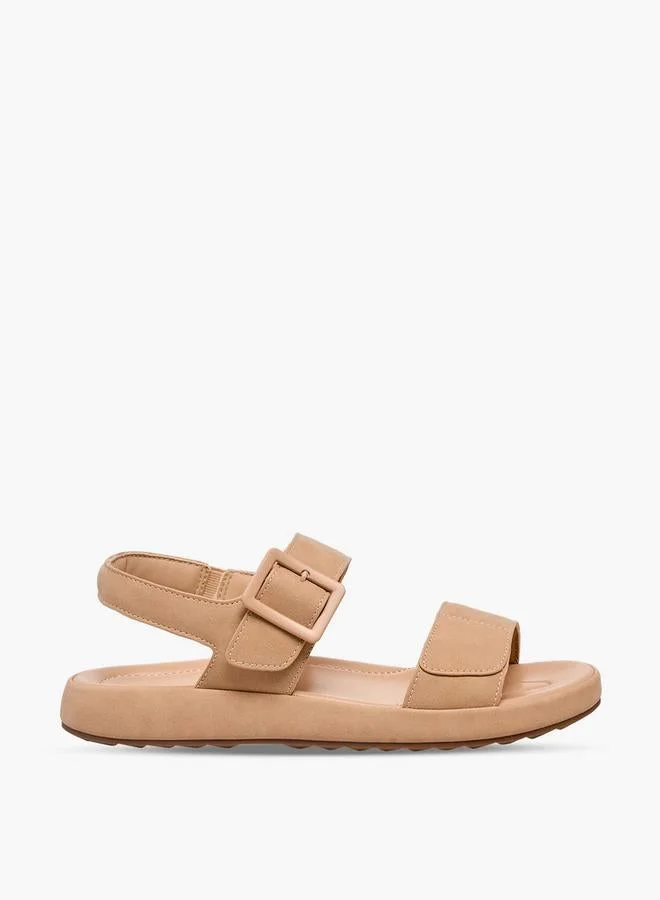 Le Confort Women Suede Buckle Detail Hook & Loop Sandals