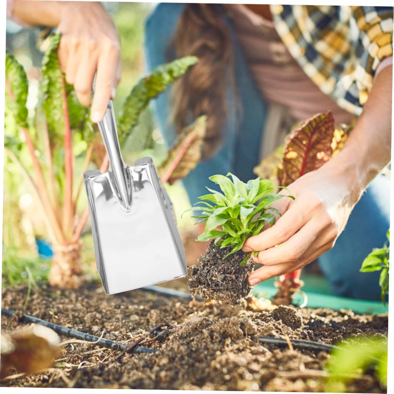 Heavy Duty Stainless Steel Garden Shovel Ergonomic Handle Multi Function Planting Tool - Image 3