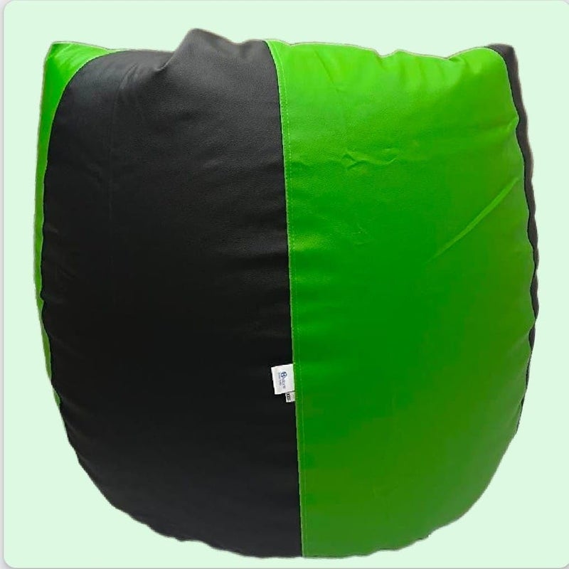 OHSTORE Premium Bean Bag Chair Ultra Comfortable Durable Faux Leather Cover Lightweight Ergonomic Lounge Seat for Home Office Gaming Relaxation Blackgreen 3XLBB - Image 4