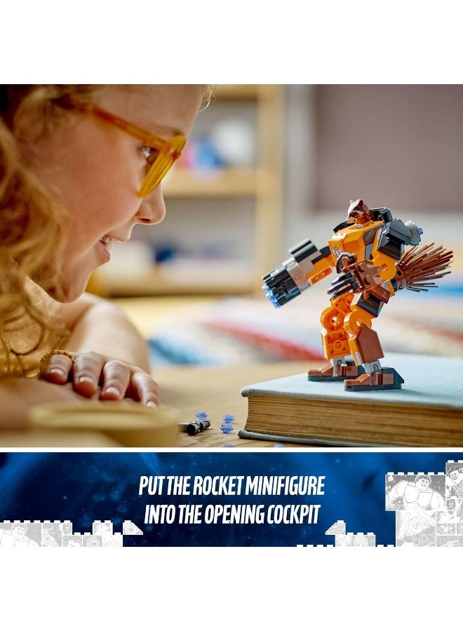 LEGO LEGO Marvel Rocket Mech Armor Set 76243, Guardians of The Galaxy Racoon Buildable Action Figure Toy, Avengers Collectable Gift Idea for Kids 6 Plus Years Old  - Image 1
