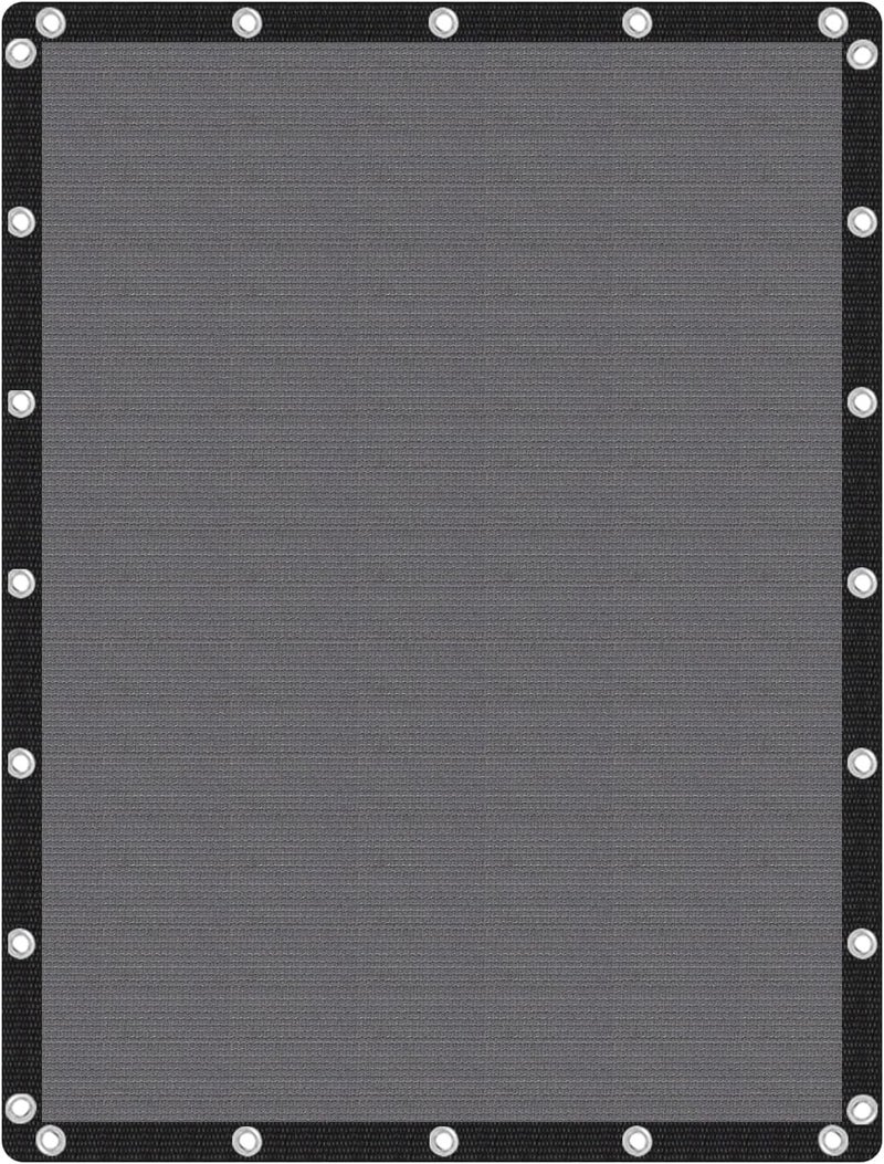 VICLLAX Shade Fabric Sun Shade Cloth Privacy Screen with Grommets for Patio Garden Pergola Cover Canopy 8x12 FT, Grey - Image 1