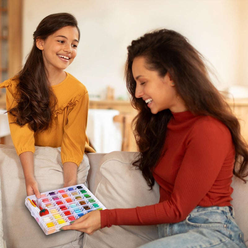 Peirich Embroidery Floss Cross Stitch Supplies, Friendship Bracelets String Kit Embroidery Floss Kit Cross Stitch Kits with Organizer Sewing Boxes Cross Stitch Tools - Gift for Christmas Birthday - Image 2