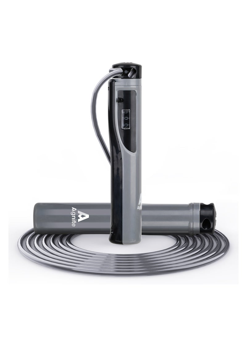 Deli Agnite Smart Jump Rope with Counter - 2.8m Adjustable Length, Calorie Tracker, Anti-Slip Foam Handles & Wear-Resistant Steel Wire (Black) - Image 1