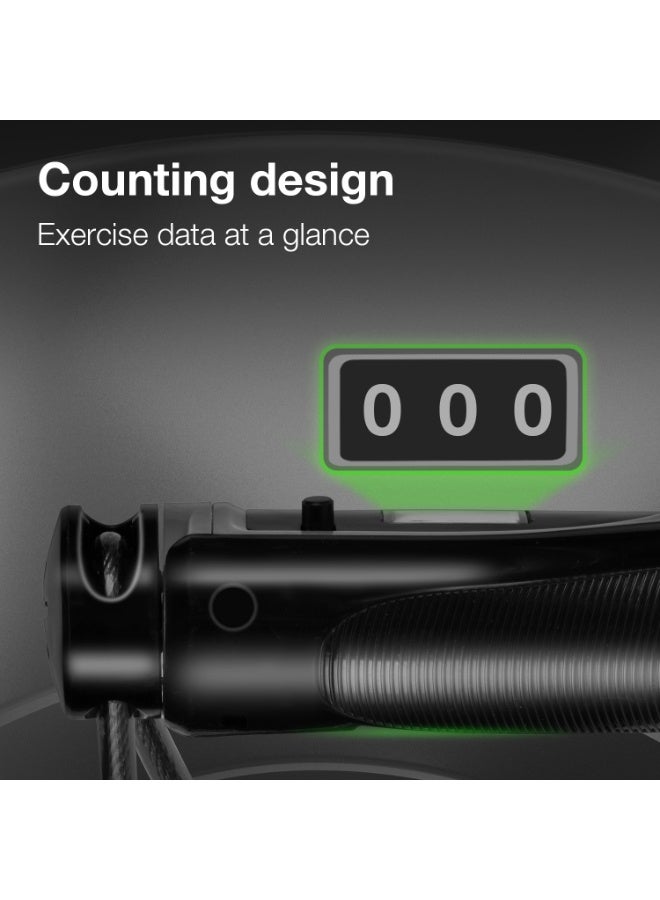 Deli Agnite Smart Jump Rope with Counter - 2.8m Adjustable Length, Calorie Tracker, Anti-Slip Foam Handles & Wear-Resistant Steel Wire (Black) - Image 4