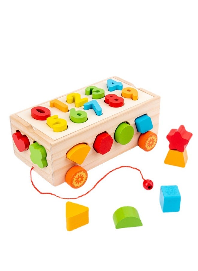 لغز التعليم المبكر للأطفال من Direct Supply، مكعبات بناء رقمية، نموذج خشبي ثلاثي الأبعاد، اللون: تحلل الشكل - Image 2