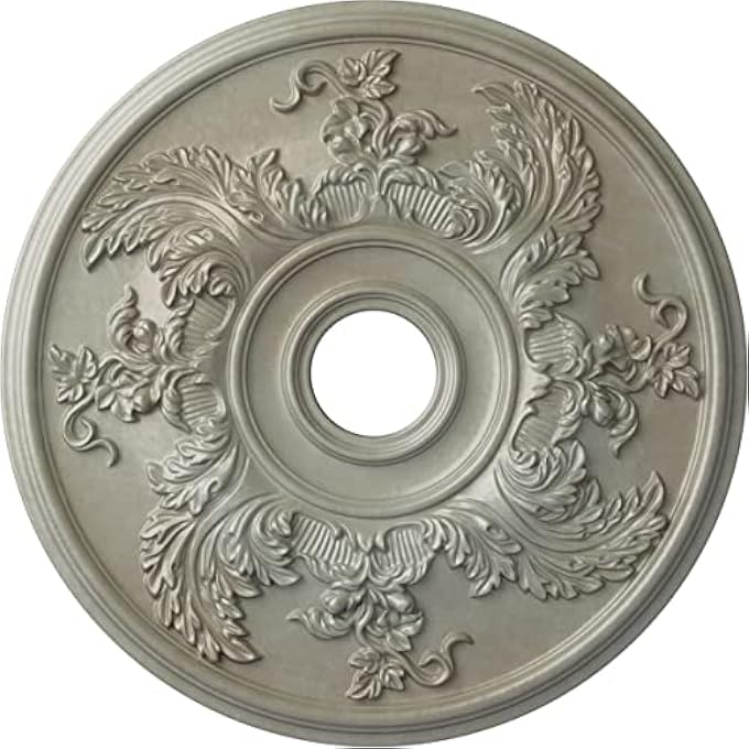 CM23ACAMF ACANTHUS TWIST CEILING MEDALLION, 23 5/8 OD X 4 5/8 ID X 1 7/8 P, AMERICANA 23 5/8"OD X 4 5/8"ID X 1 7/8"P (FITS CANOPIES UP TO 8 3/8") CM23ACFLS 1 - Image 1