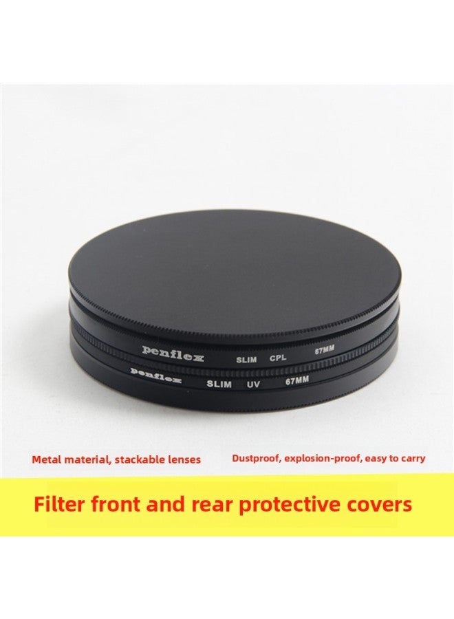 Filter Metal Storage Cover UV Mirror Polarizer Dust-proof Storage Box With Complete Specifications 49-82mm-Color:77mm - Image 1