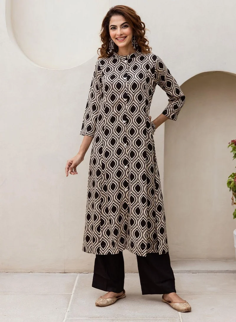 ISHIN  Women Black Rayon 2 Pcs Kurta Set for Women | Best Price UAE