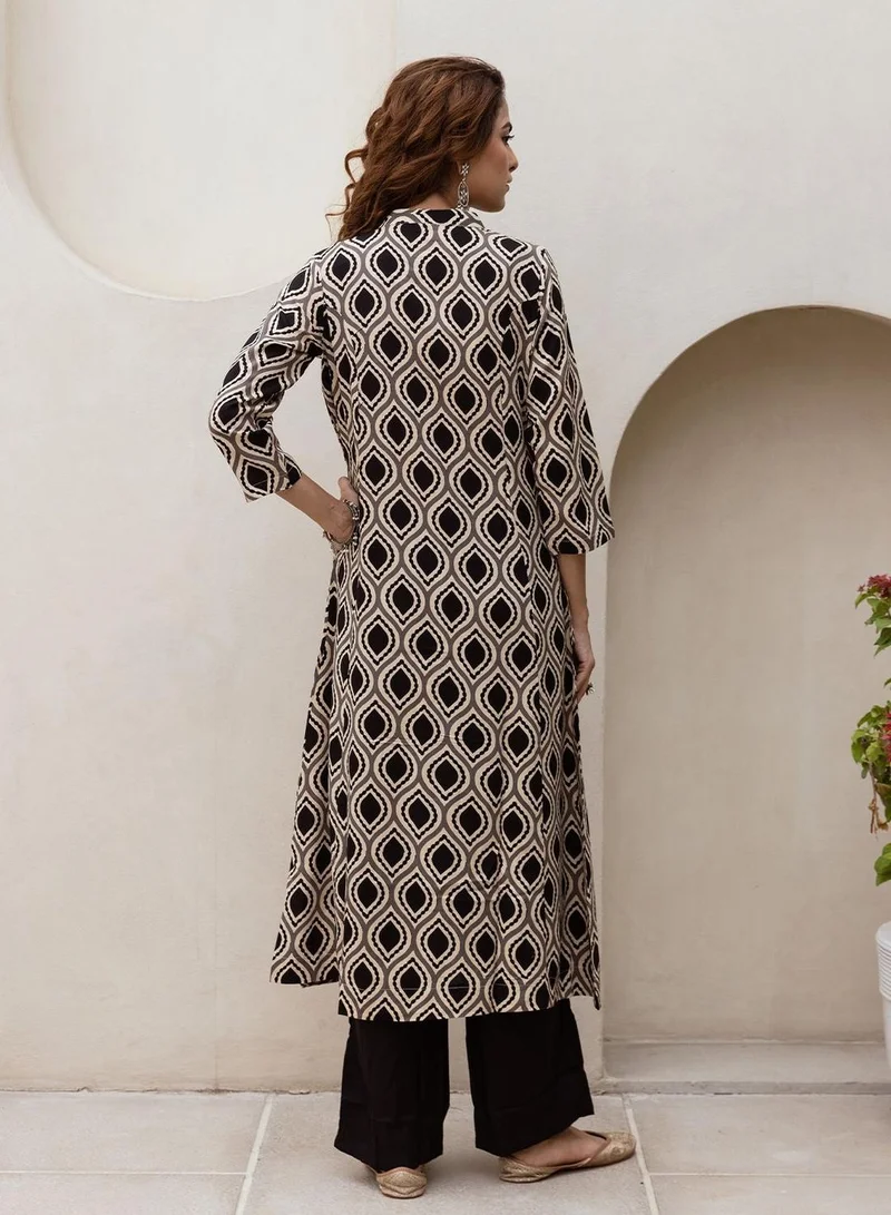 ISHIN  Women Black Rayon 2 Pcs Kurta Set for Women | Best Price UAE