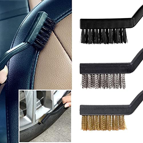 KBZONE Car Detailing Brush Set, Exterior Interior Car Detail Kit Auto Cleaning Brush for Wheels Detail Brushes, Wheel Brush, Wash Mitt,Vent Brush,Wax Applicator Pads,Towels,Wire Brushs (15 PCS) - Image 4