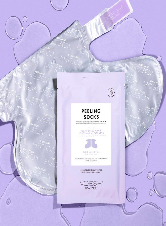 VOESH Collagen & Peeling Socks Duo, Peeling Socks, Collagen Socks, Foot Peel, Moisturizing Spa Socks, Foot Mask, Foot Exfoliator, Foot Care, Vegan - Image 2