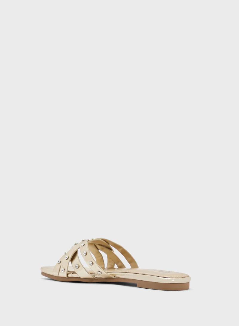 Ginger Studded Flat Sandal